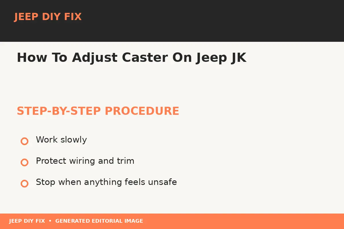 How To Adjust Caster On Jeep JK Completing the approved steps for How To Adjust Caster On Jeep JK