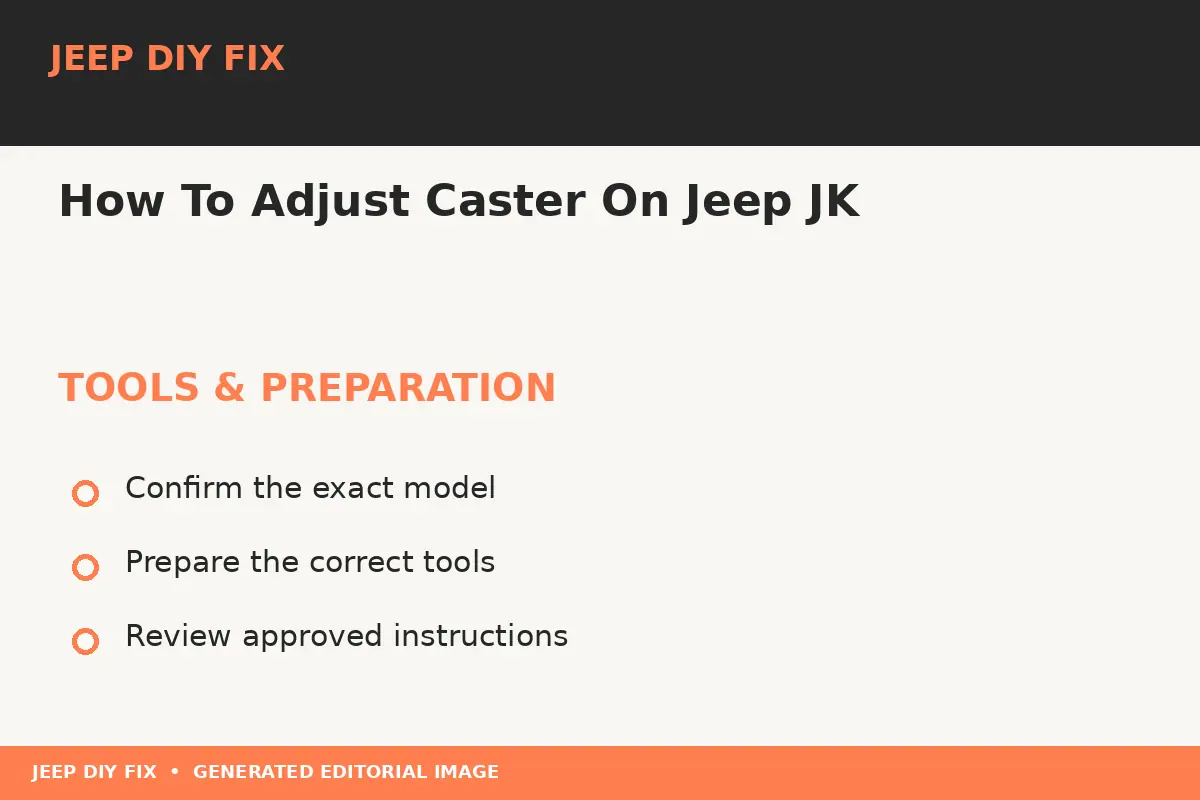 How To Adjust Caster On Jeep JK Preparing tools for How To Adjust Caster On Jeep JK