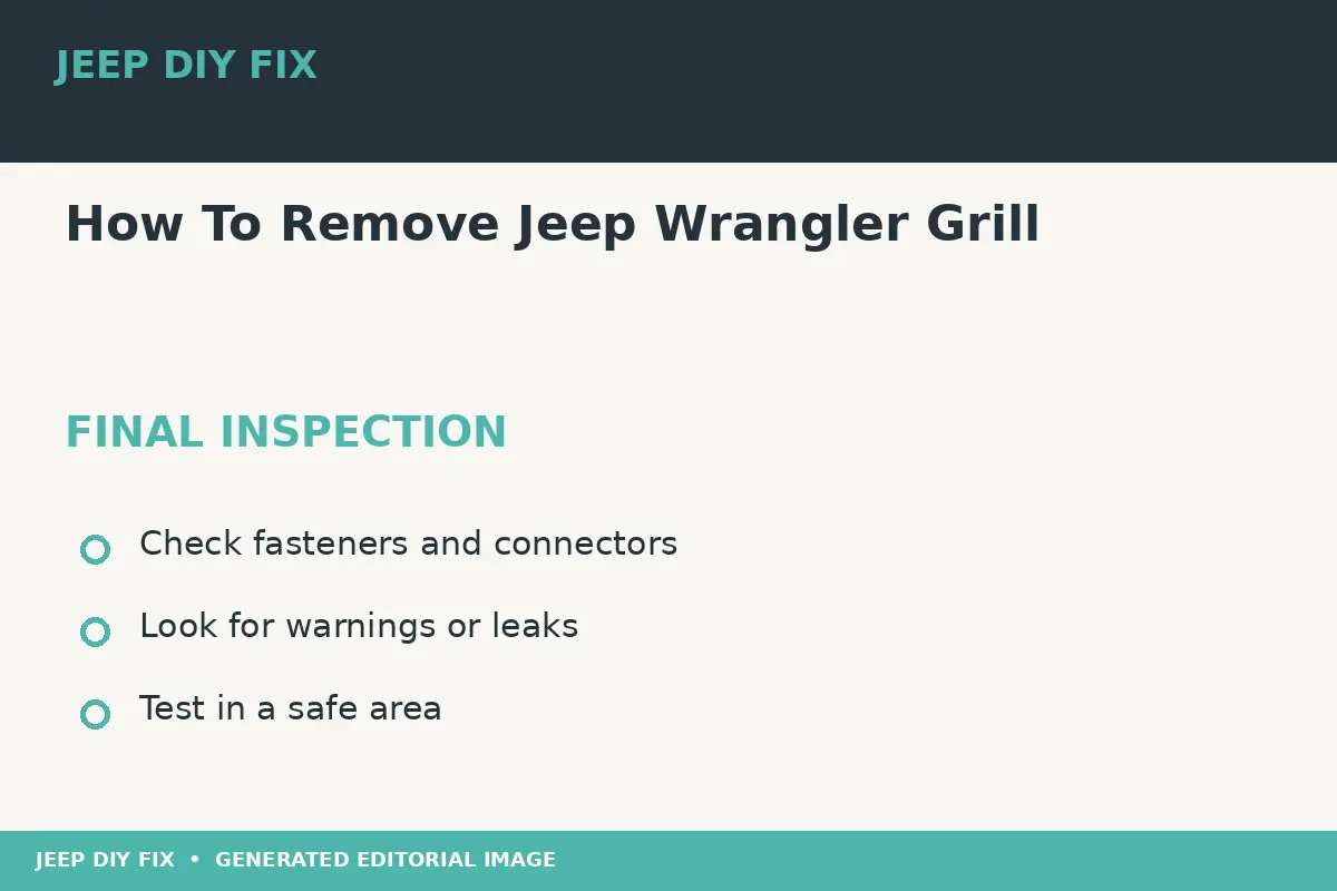 How To Remove Jeep Wrangler Grill Final inspection after How To Remove Jeep Wrangler Grill