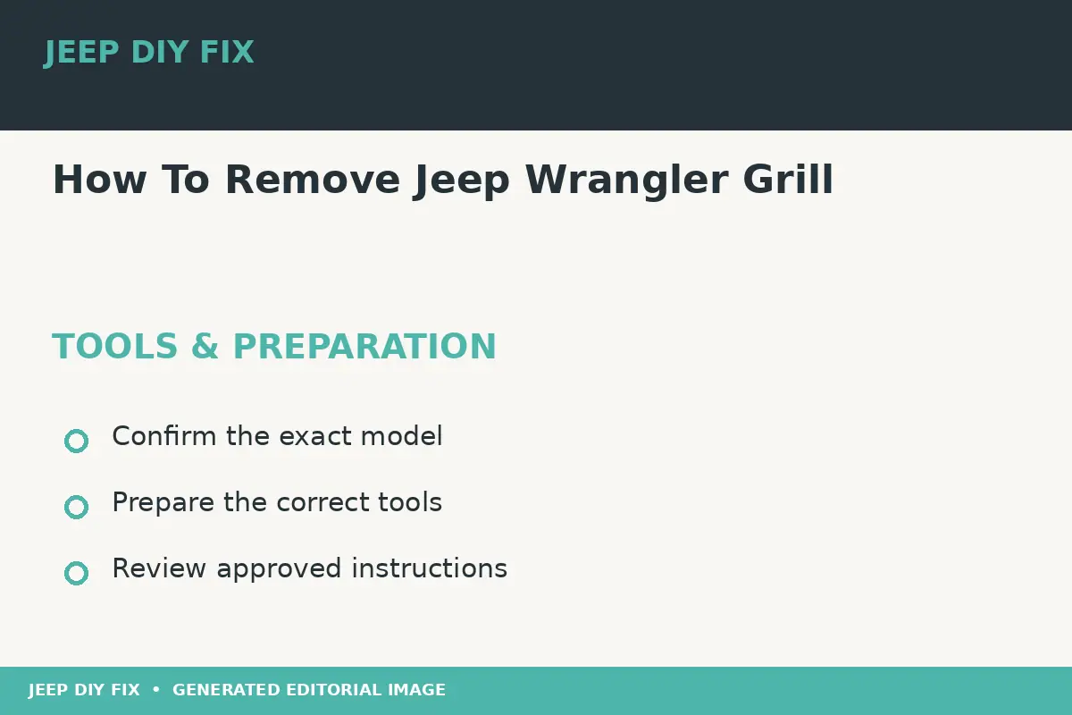 How To Remove Jeep Wrangler Grill Preparing tools for How To Remove Jeep Wrangler Grill