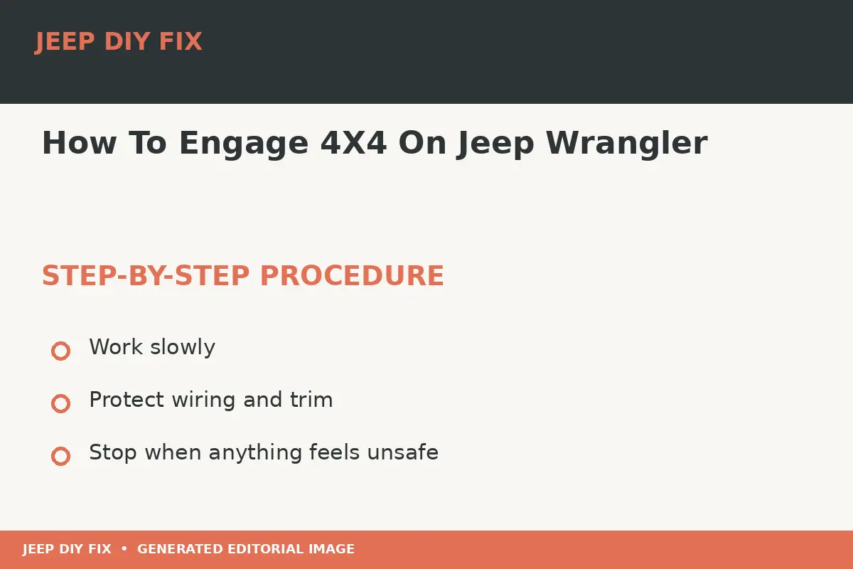 How To Engage 4X4 On Jeep Wrangler Completing the approved steps for How To Engage 4X4 On Jeep Wrangler