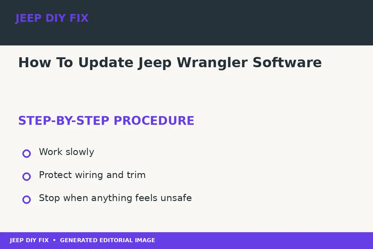 How To Update Jeep Wrangler Software Completing the approved steps for How To Update Jeep Wrangler Software