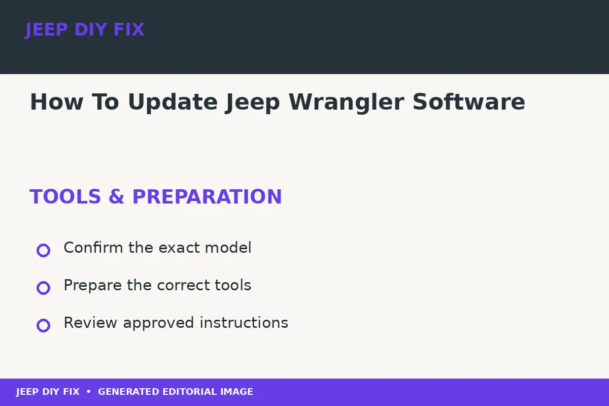 How To Update Jeep Wrangler Software Preparing tools for How To Update Jeep Wrangler Software