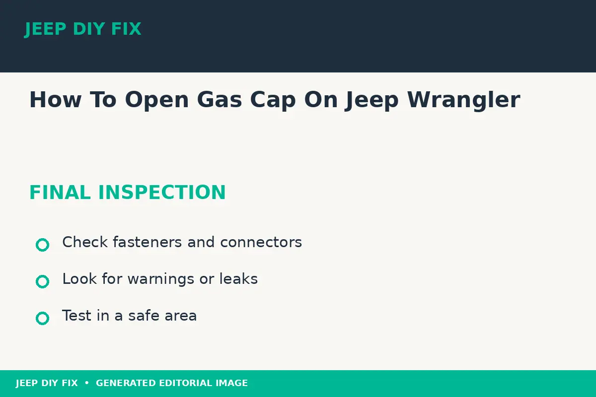 How To Open Gas Cap On Jeep Wrangler Final inspection after How To Open Gas Cap On Jeep Wrangler