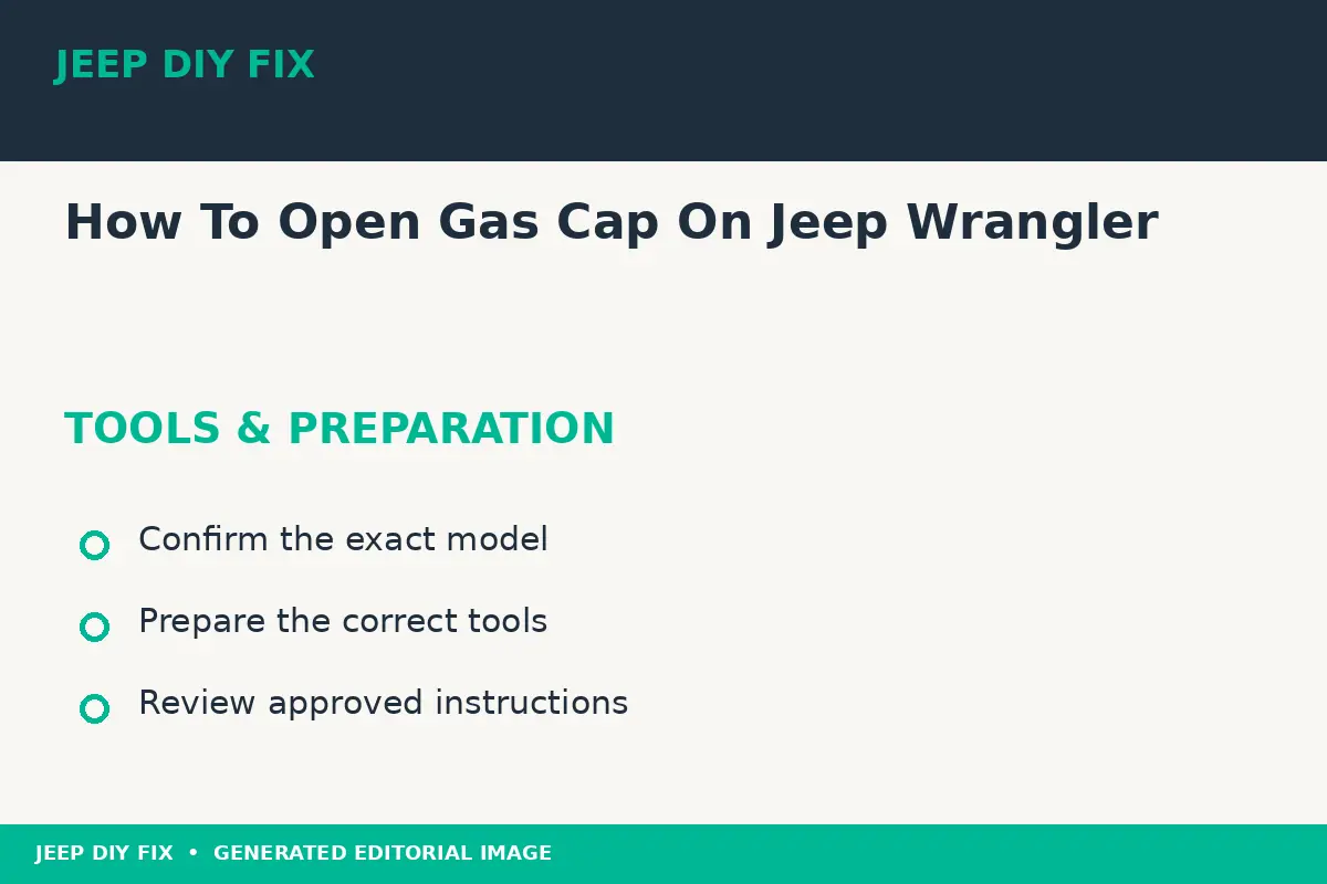 How To Open Gas Cap On Jeep Wrangler Preparing tools for How To Open Gas Cap On Jeep Wrangler