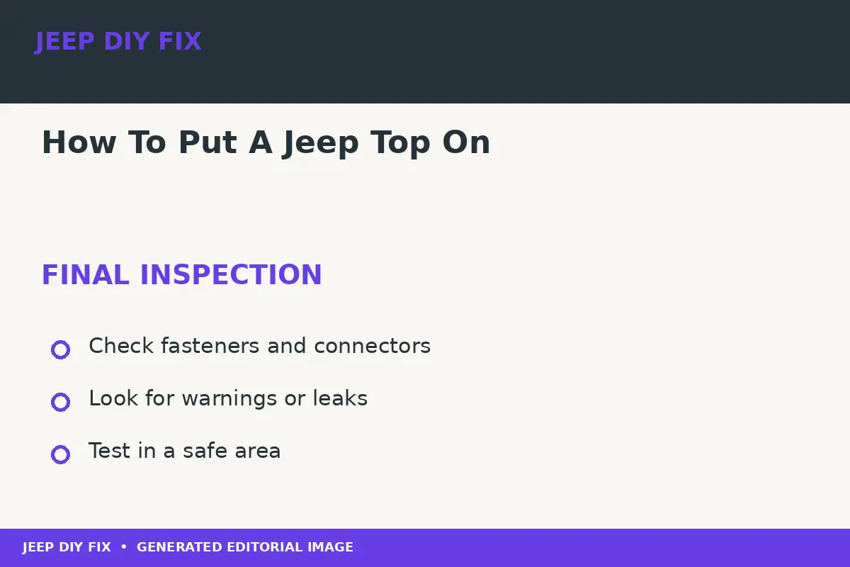 How To Put A Jeep Top On Final inspection after How To Put A Jeep Top On