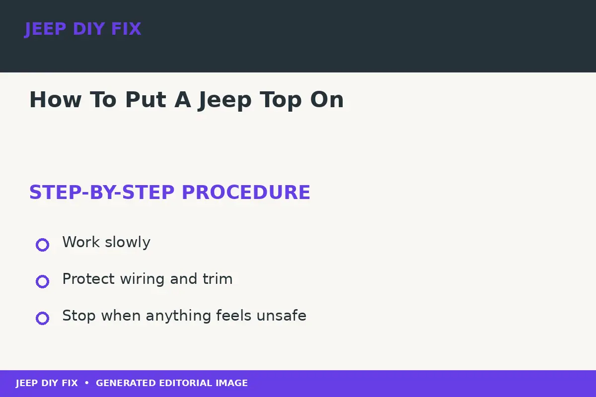 How To Put A Jeep Top On Completing the approved steps for How To Put A Jeep Top On