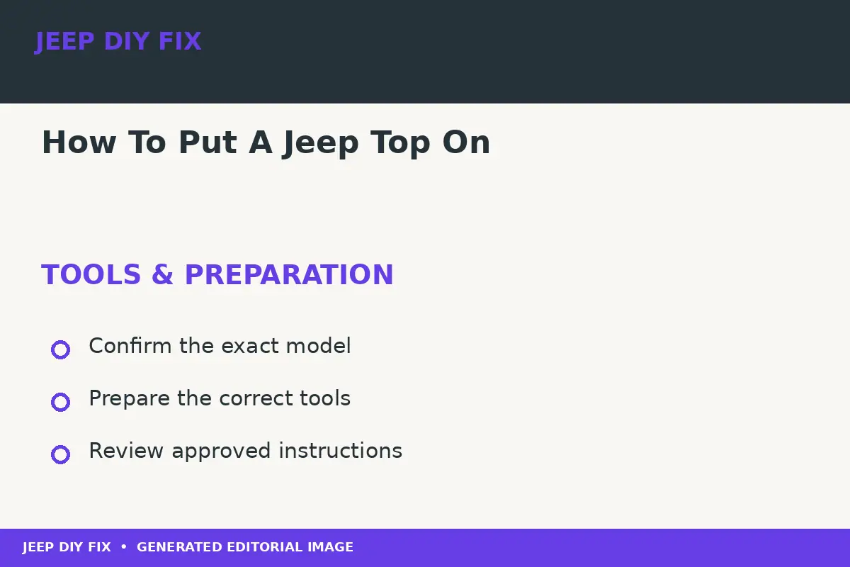 How To Put A Jeep Top On Preparing tools for How To Put A Jeep Top On