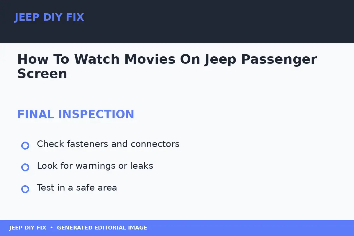 How To Watch Movies On Jeep Passenger Screen Final inspection after How To Watch Movies On Jeep Passenger Screen