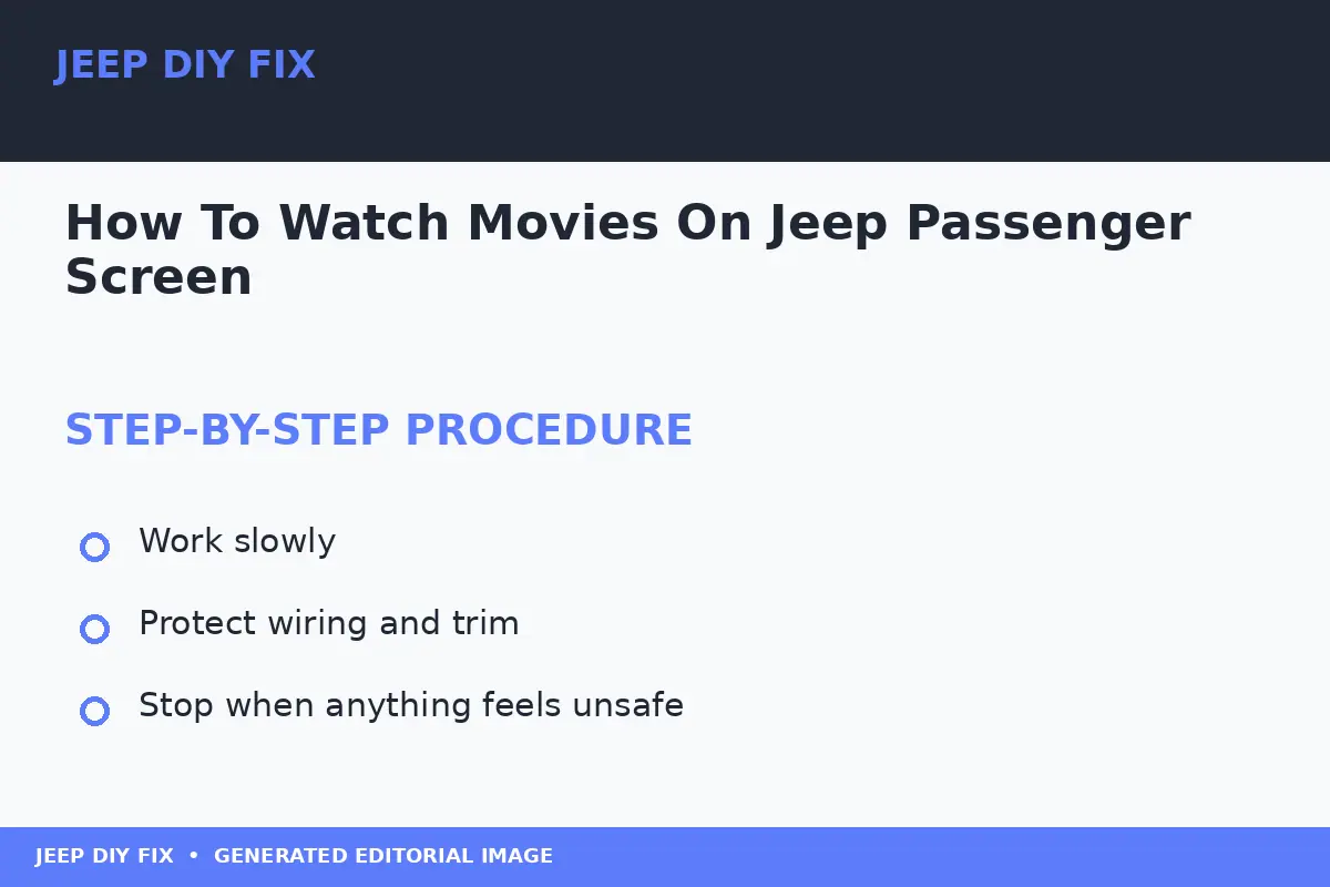 How To Watch Movies On Jeep Passenger Screen Completing the approved steps for How To Watch Movies On Jeep Passenger Screen