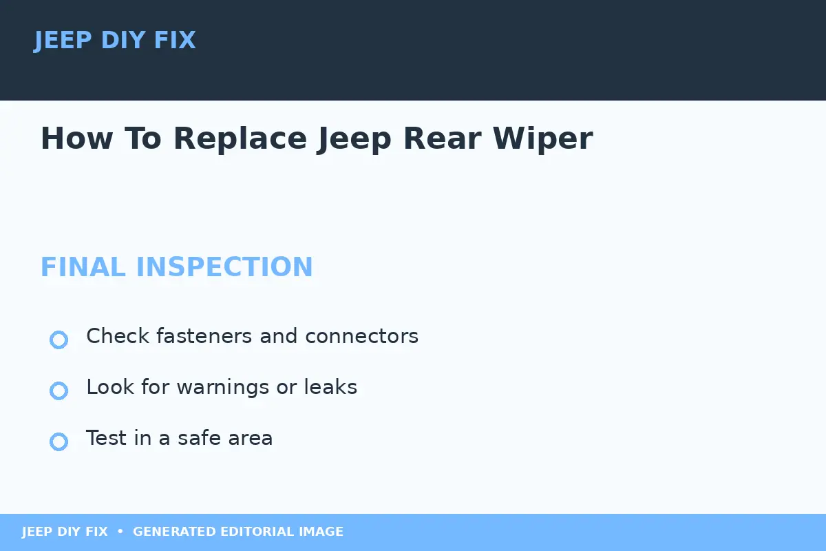 How To Replace Jeep Rear Wiper Final inspection after How To Replace Jeep Rear Wiper