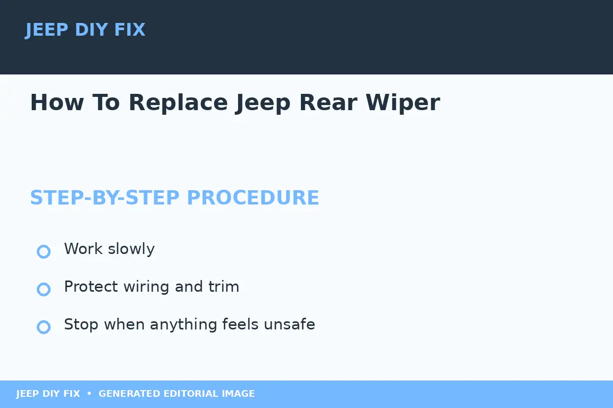 How To Replace Jeep Rear Wiper Completing the approved steps for How To Replace Jeep Rear Wiper