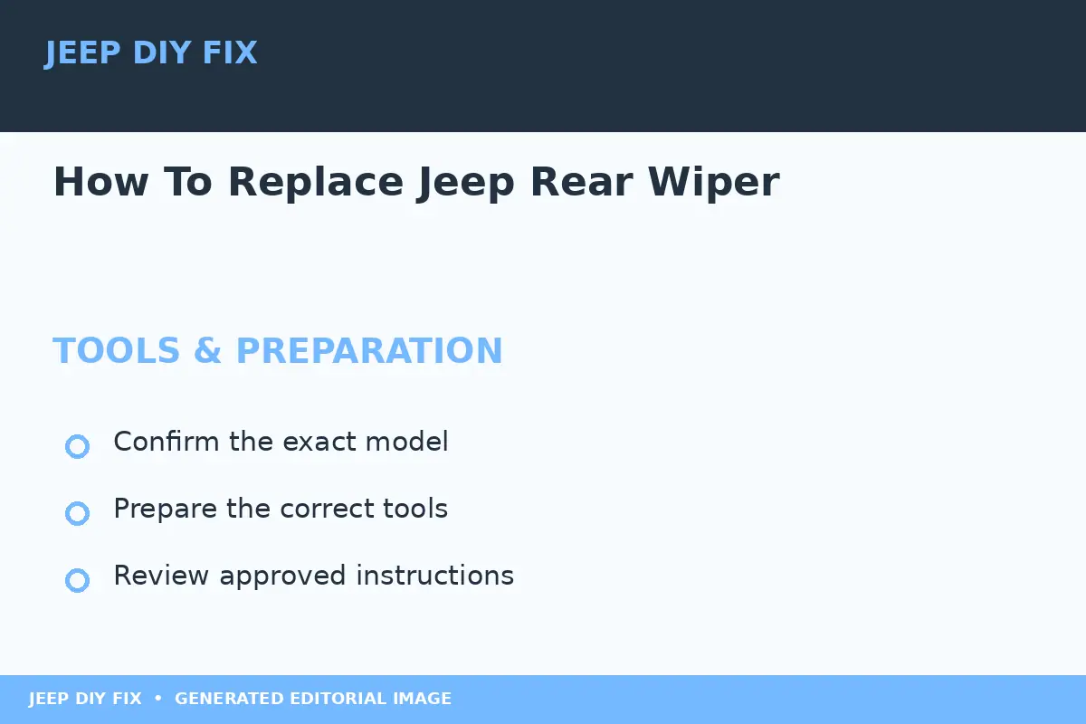 How To Replace Jeep Rear Wiper Preparing tools for How To Replace Jeep Rear Wiper