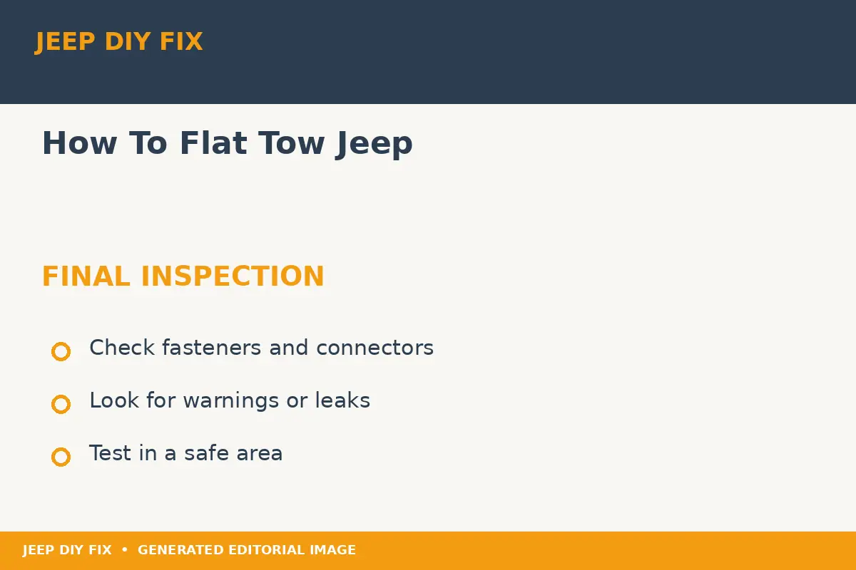 How To Flat Tow Jeep Final inspection after How To Flat Tow Jeep