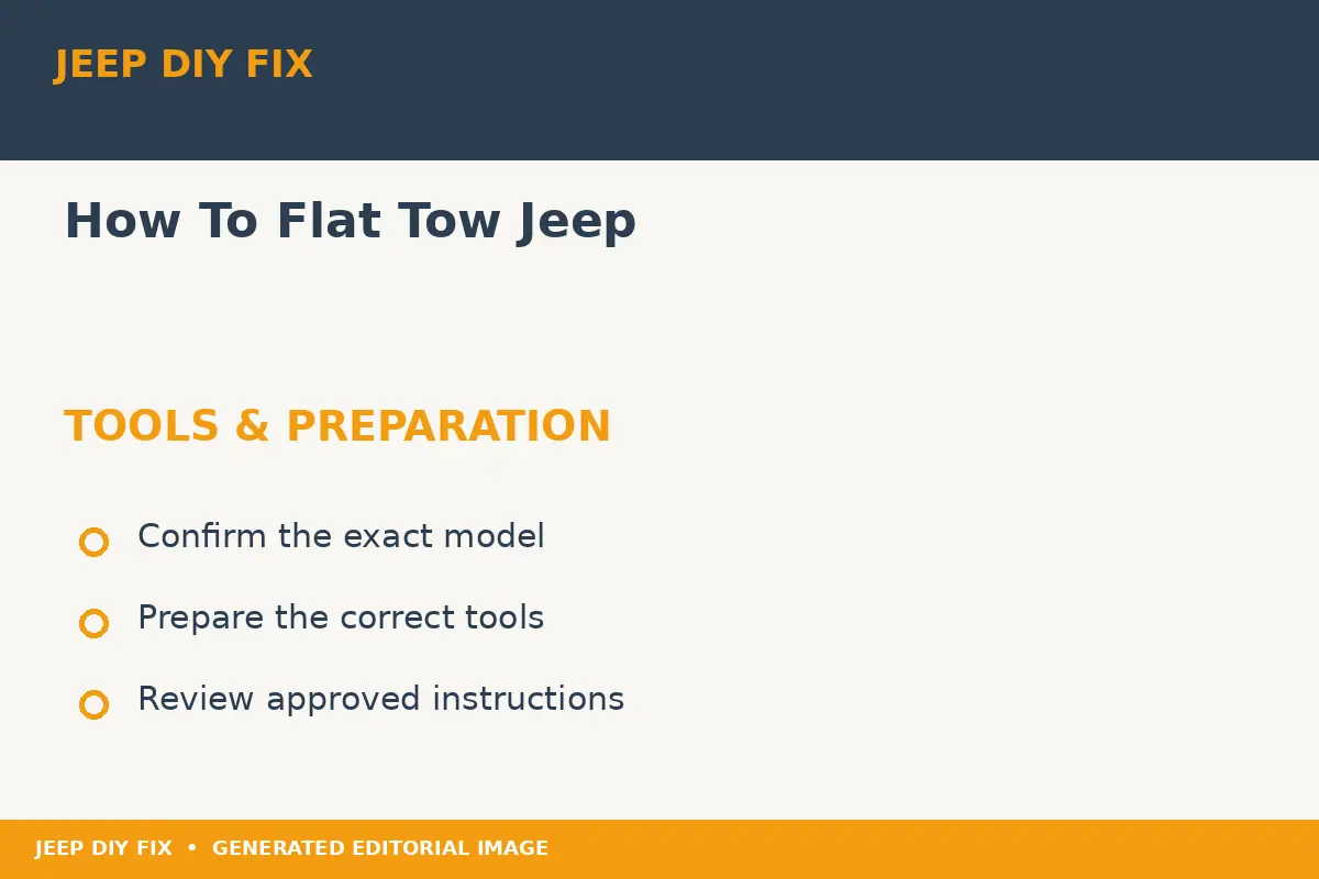 How To Flat Tow Jeep Preparing tools for How To Flat Tow Jeep