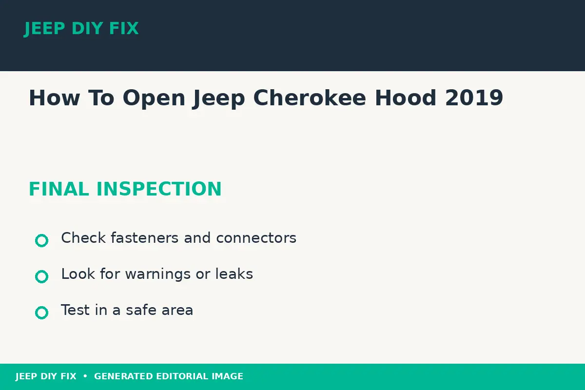 How To Open Jeep Cherokee Hood 2019 Final inspection after How To Open Jeep Cherokee Hood 2019