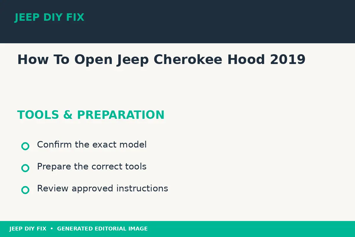 How To Open Jeep Cherokee Hood 2019 Preparing tools for How To Open Jeep Cherokee Hood 2019