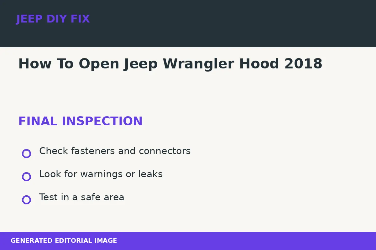 How To Open Jeep Wrangler Hood 2018 Final inspection after How To Open Jeep Wrangler Hood 2018