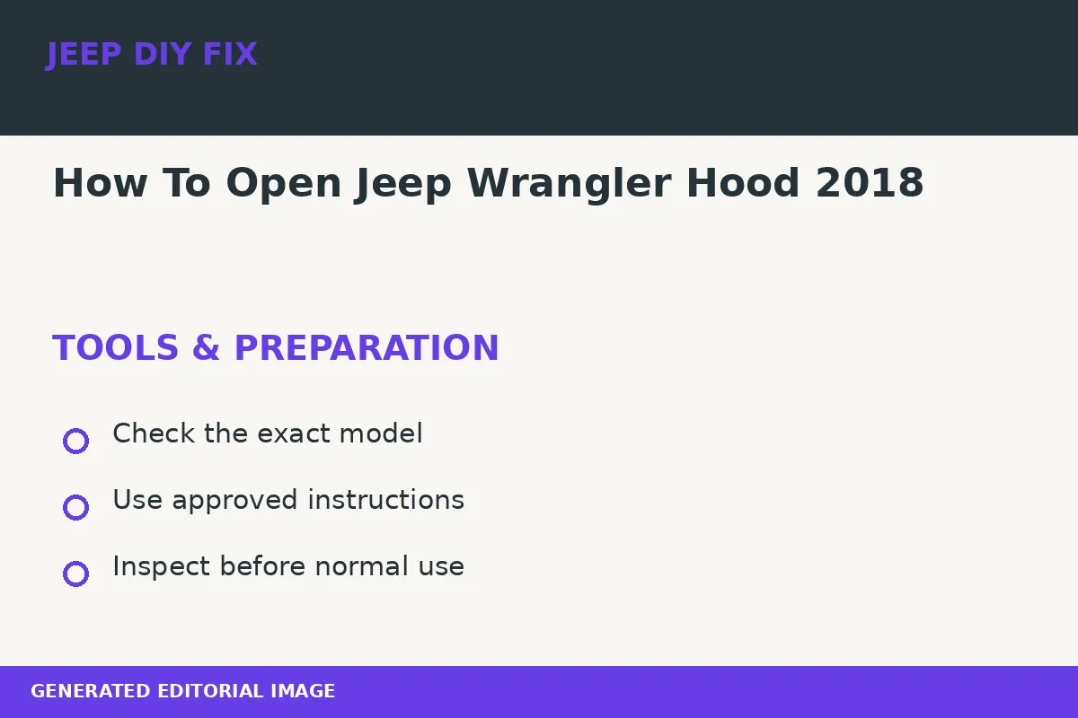 How To Open Jeep Wrangler Hood 2018 Preparing tools for How To Open Jeep Wrangler Hood 2018