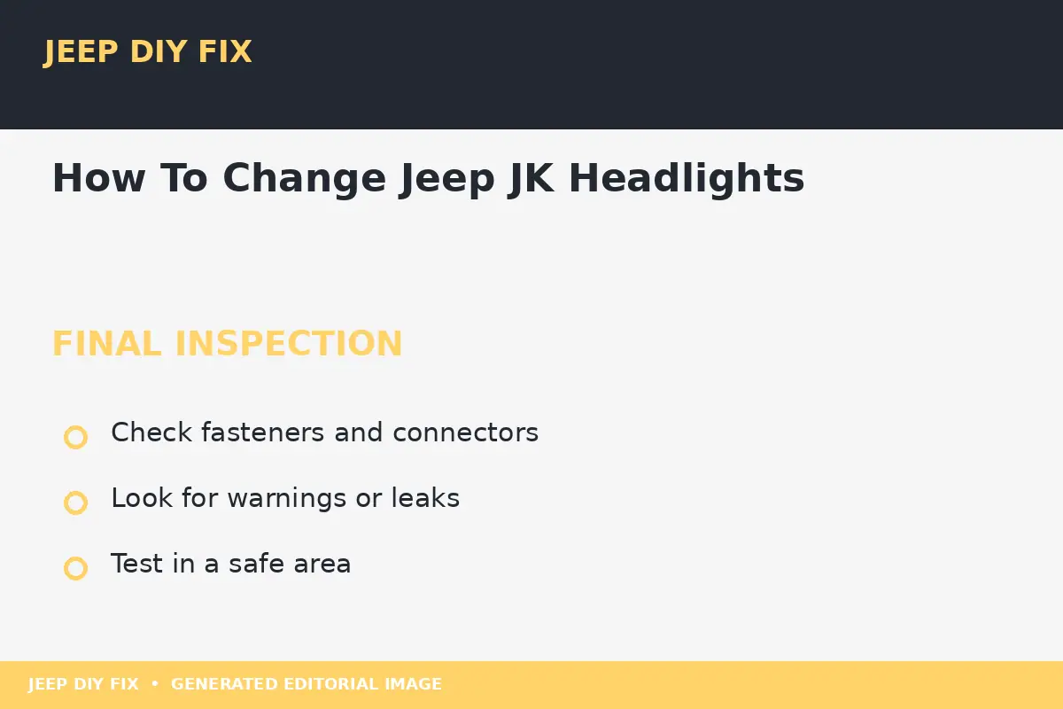 How To Change Jeep JK Headlights Final inspection after How To Change Jeep JK Headlights