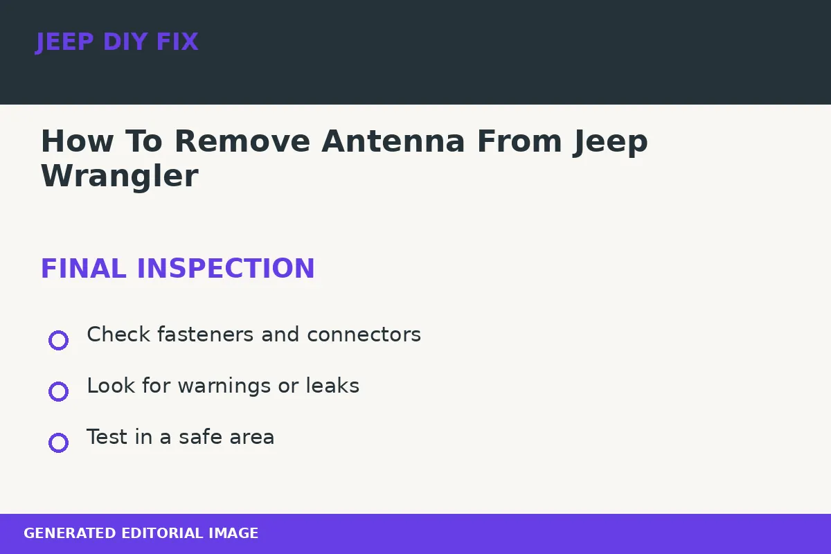 How To Remove Antenna From Jeep Wrangler Final inspection after How To Remove Antenna From Jeep Wrangler