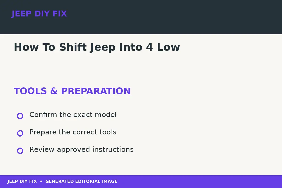 How To Shift Jeep Into 4 Low Preparing tools for How To Shift Jeep Into 4 Low