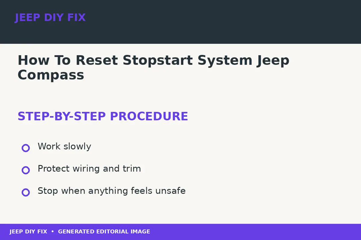 How To Reset Stopstart System Jeep Compass Completing the approved steps for How To Reset Stopstart System Jeep Compass