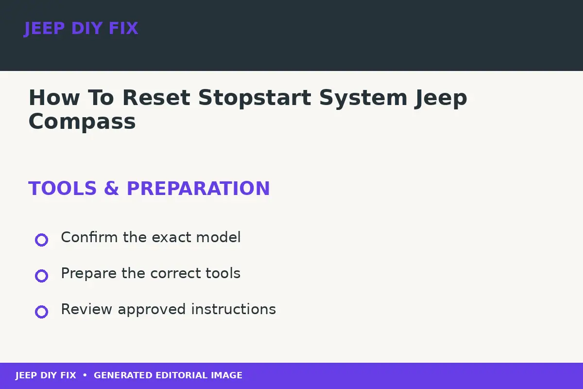 How To Reset Stopstart System Jeep Compass Preparing tools for How To Reset Stopstart System Jeep Compass