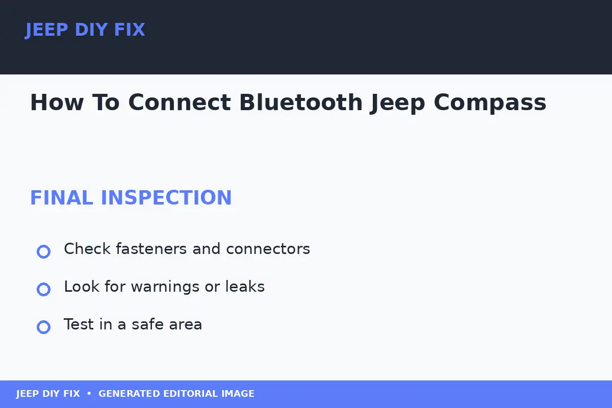 How To Connect Bluetooth Jeep Compass Final inspection after How To Connect Bluetooth Jeep Compass