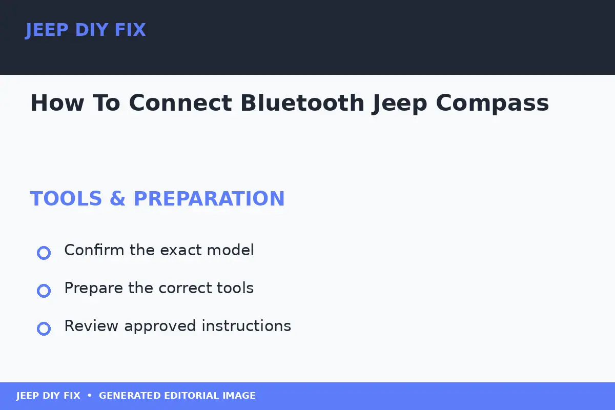How To Connect Bluetooth Jeep Compass Preparing tools for How To Connect Bluetooth Jeep Compass