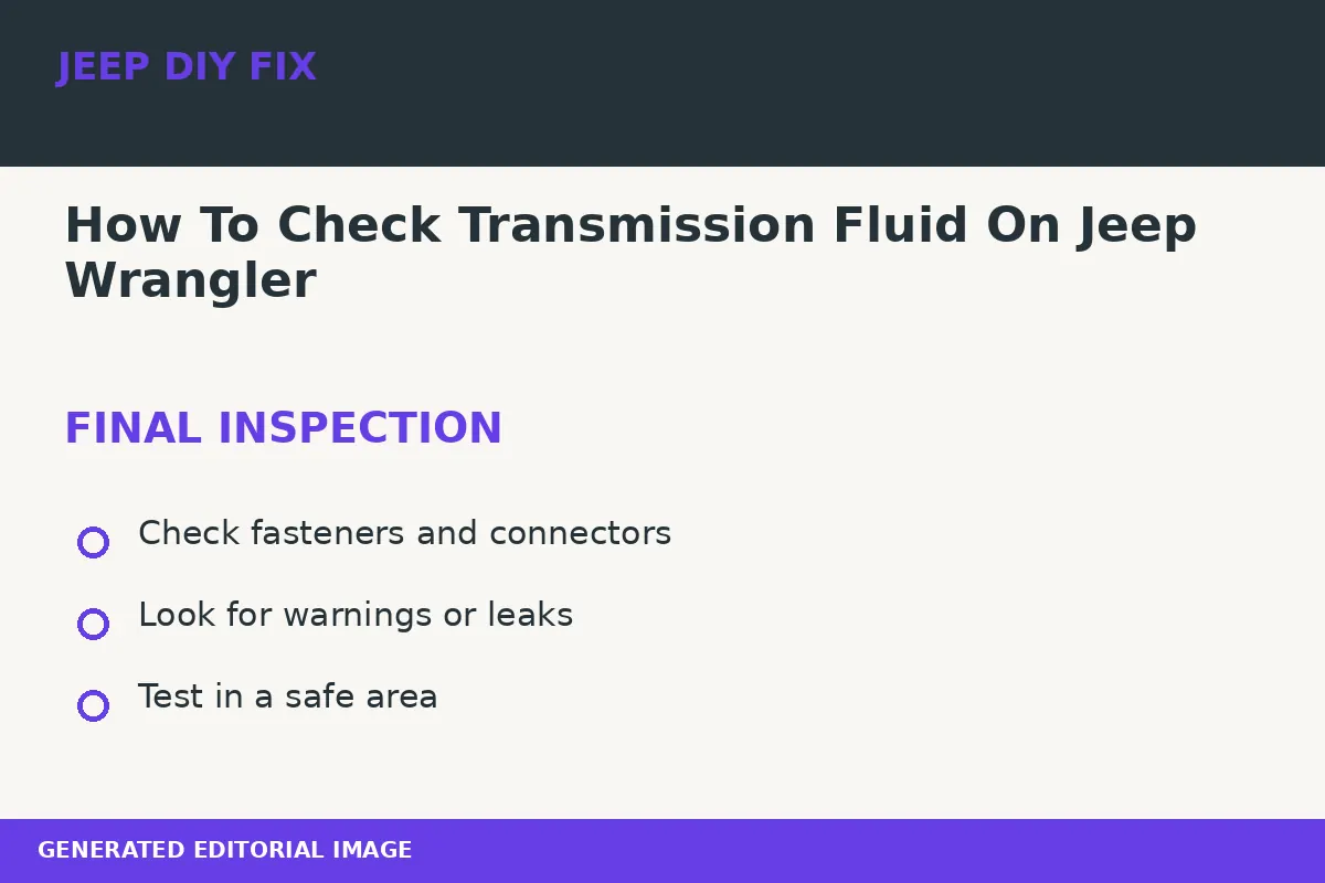How To Check Transmission Fluid On Jeep Wrangler Final inspection after How To Check Transmission Fluid On Jeep Wrangler