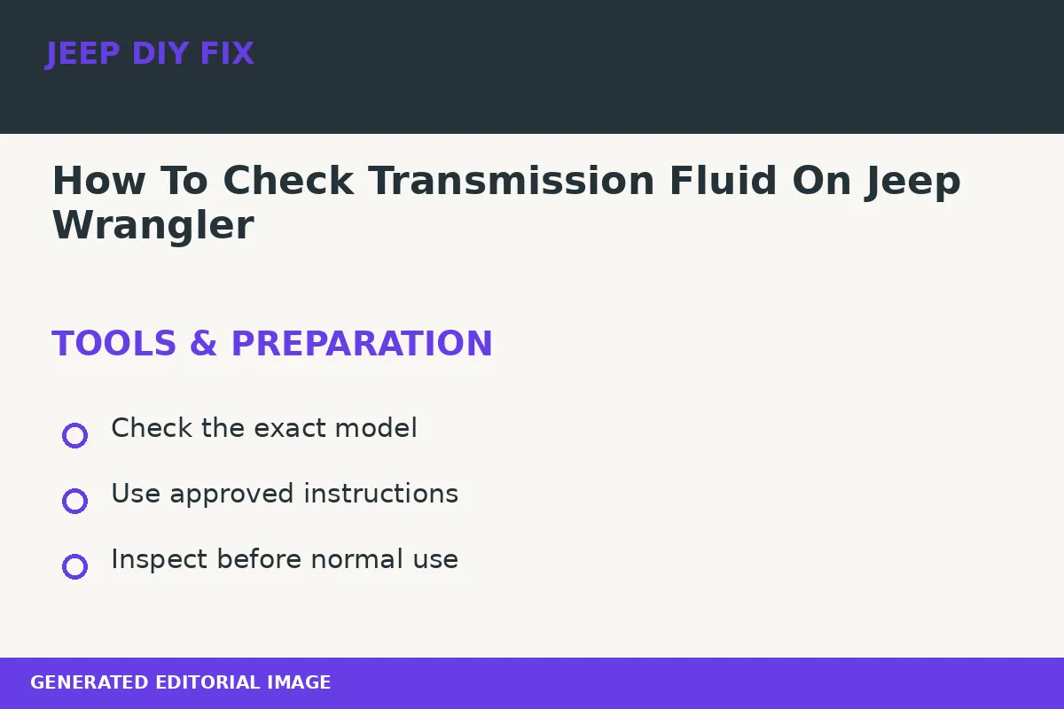 How To Check Transmission Fluid On Jeep Wrangler Preparing tools for How To Check Transmission Fluid On Jeep Wrangler