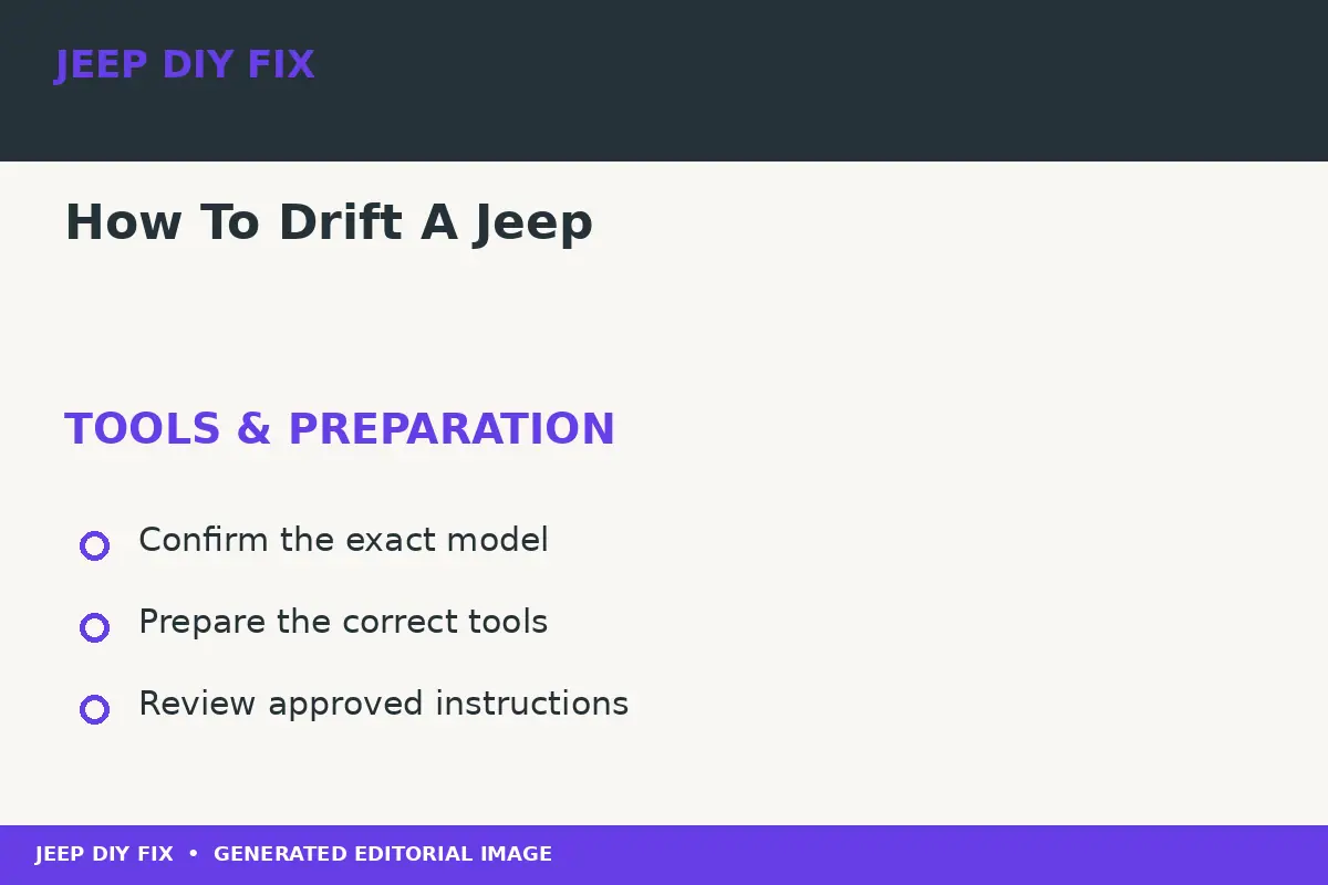 How To Drift A Jeep Preparing tools for How To Drift A Jeep
