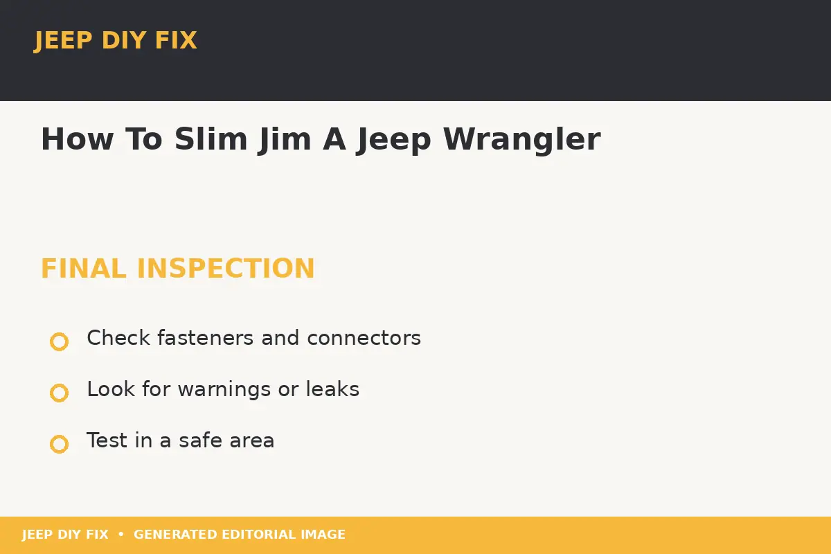 How To Slim Jim A Jeep Wrangler Final inspection after How To Slim Jim A Jeep Wrangler