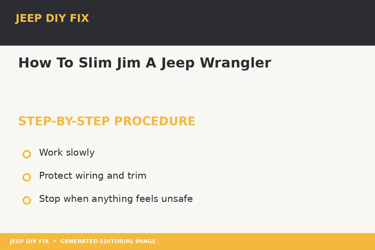 How To Slim Jim A Jeep Wrangler Completing the approved steps for How To Slim Jim A Jeep Wrangler