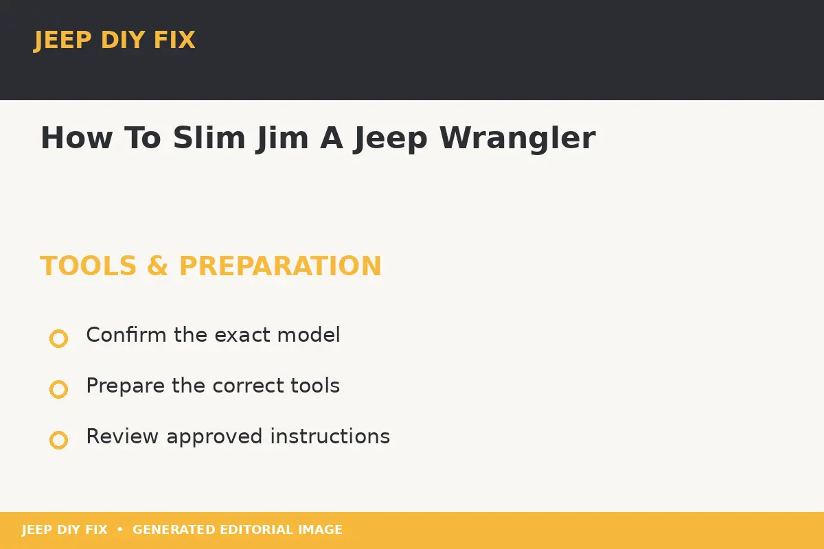 How To Slim Jim A Jeep Wrangler Preparing tools for How To Slim Jim A Jeep Wrangler