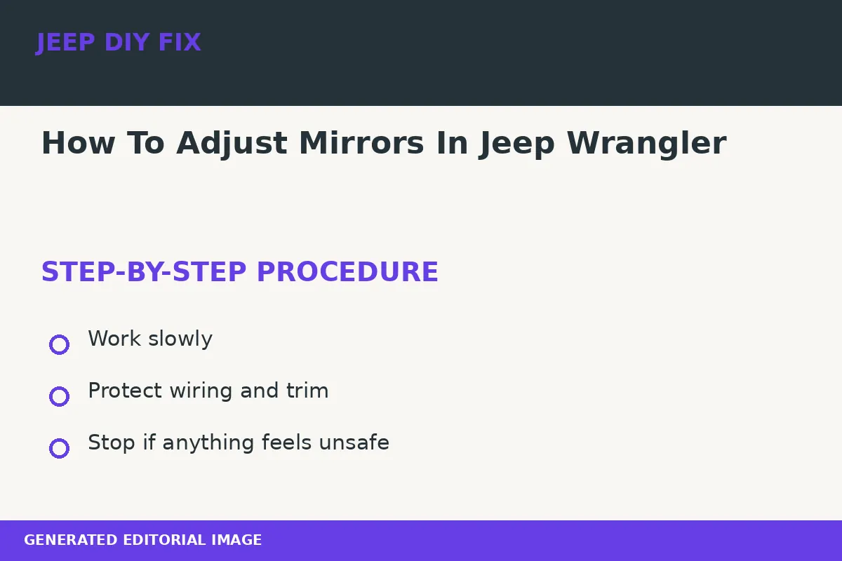 How To Adjust Mirrors In Jeep Wrangler Completing the approved steps for How To Adjust Mirrors In Jeep Wrangler