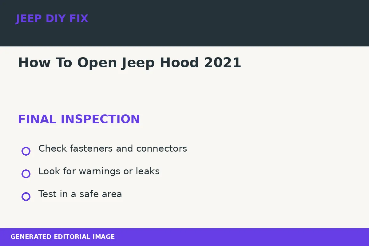 How To Open Jeep Hood 2021 Final inspection after How To Open Jeep Hood 2021