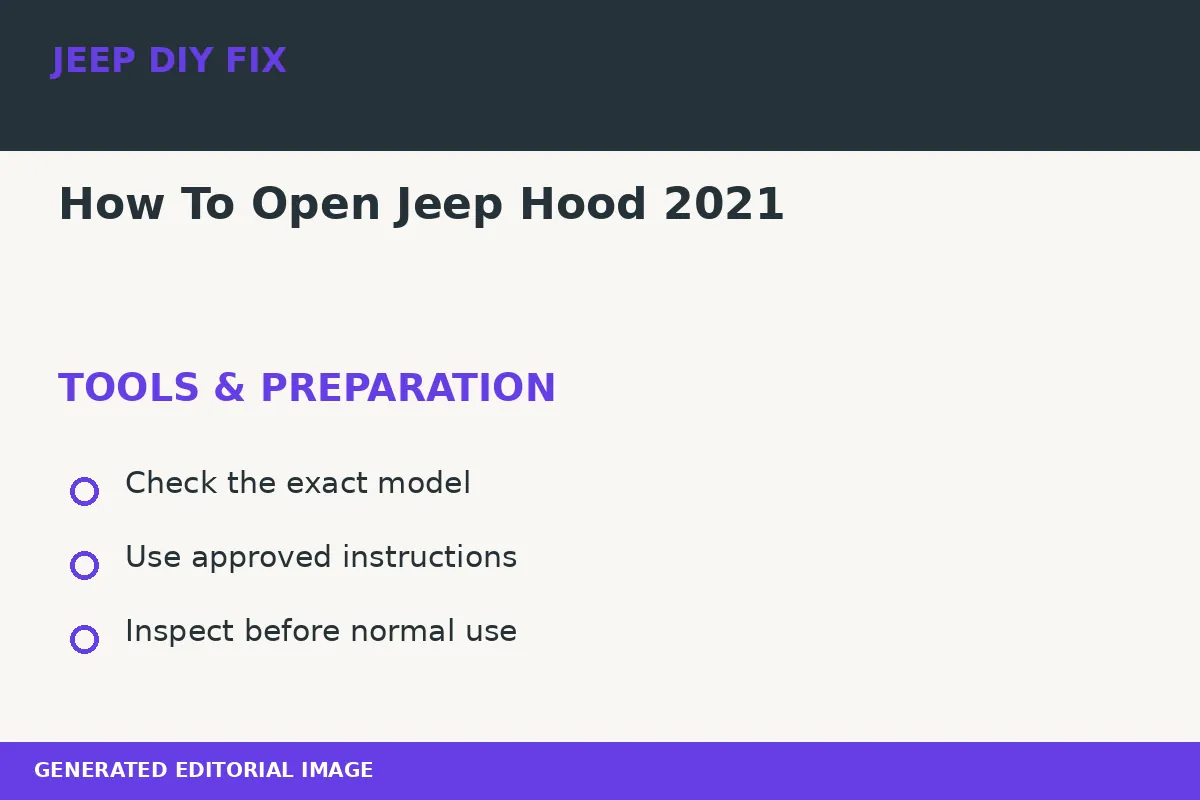 How To Open Jeep Hood 2021 Preparing tools for How To Open Jeep Hood 2021