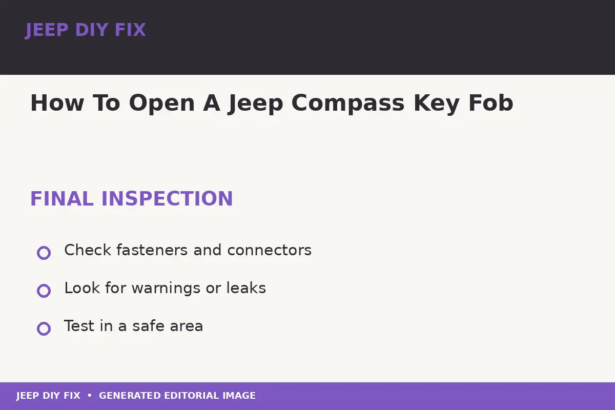 How To Open A Jeep Compass Key Fob Final inspection after How To Open A Jeep Compass Key Fob