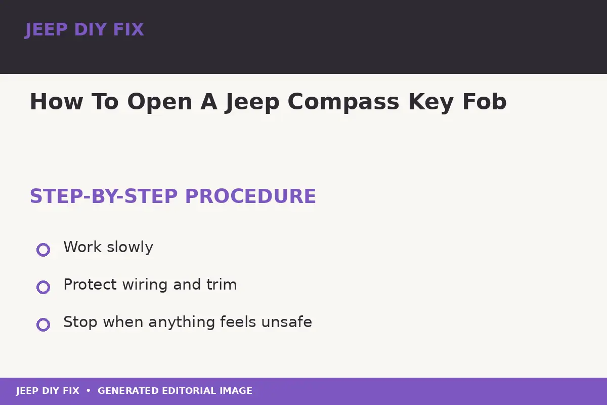 How To Open A Jeep Compass Key Fob Completing the approved steps for How To Open A Jeep Compass Key Fob