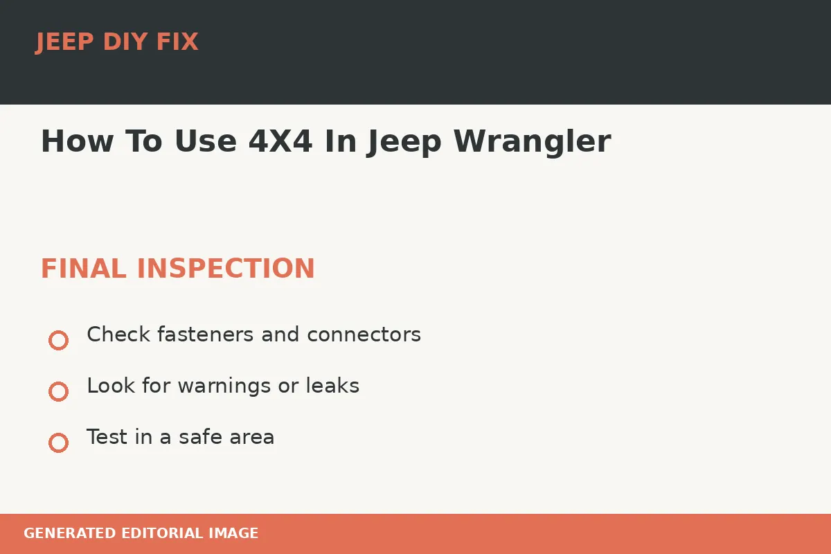 How To Use 4X4 In Jeep Wrangler Final inspection after How To Use 4X4 In Jeep Wrangler