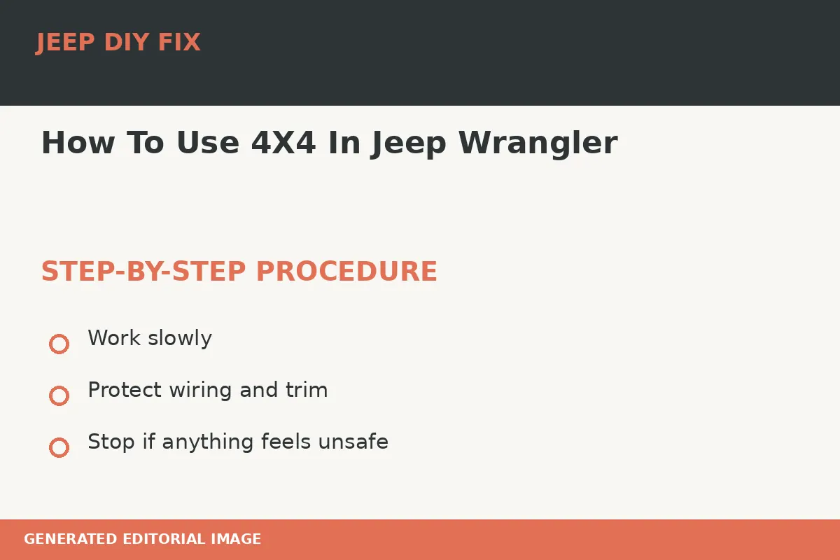 How To Use 4X4 In Jeep Wrangler Completing the approved steps for How To Use 4X4 In Jeep Wrangler