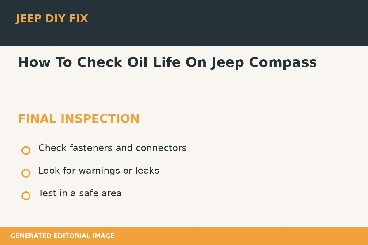 How To Check Oil Life On Jeep Compass Final inspection after How To Check Oil Life On Jeep Compass