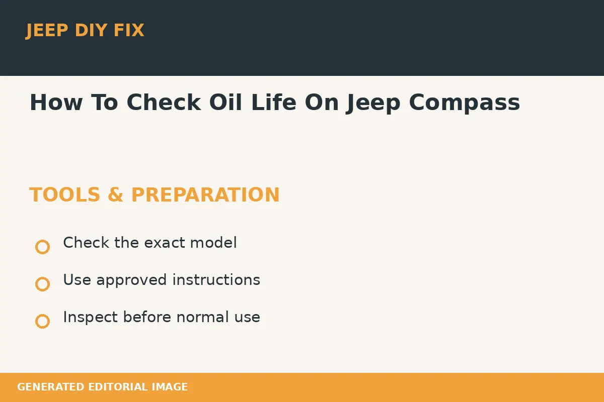 How To Check Oil Life On Jeep Compass Preparing tools for How To Check Oil Life On Jeep Compass