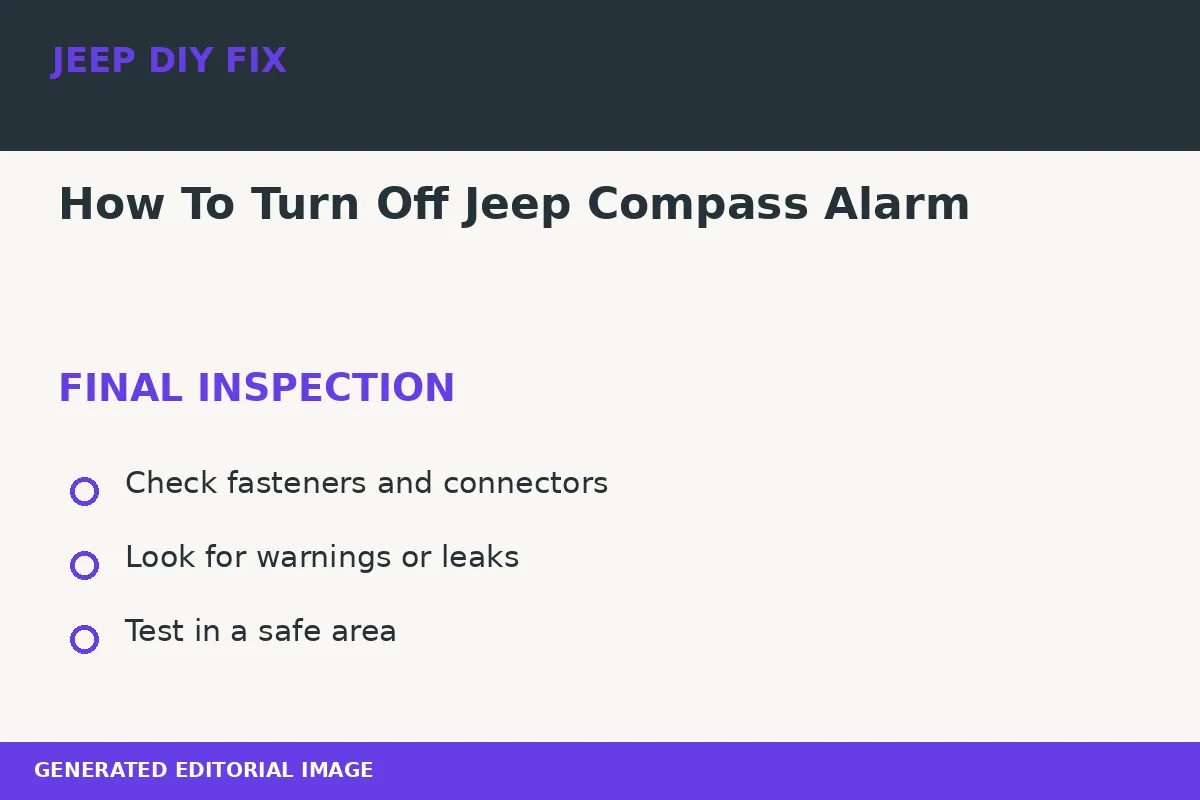 How To Turn Off Jeep Compass Alarm Final inspection after How To Turn Off Jeep Compass Alarm