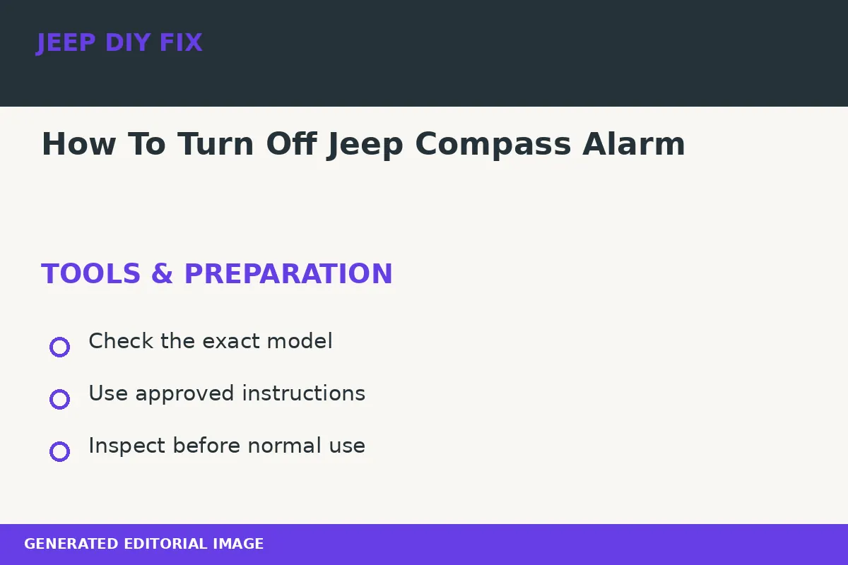 How To Turn Off Jeep Compass Alarm Preparing tools for How To Turn Off Jeep Compass Alarm