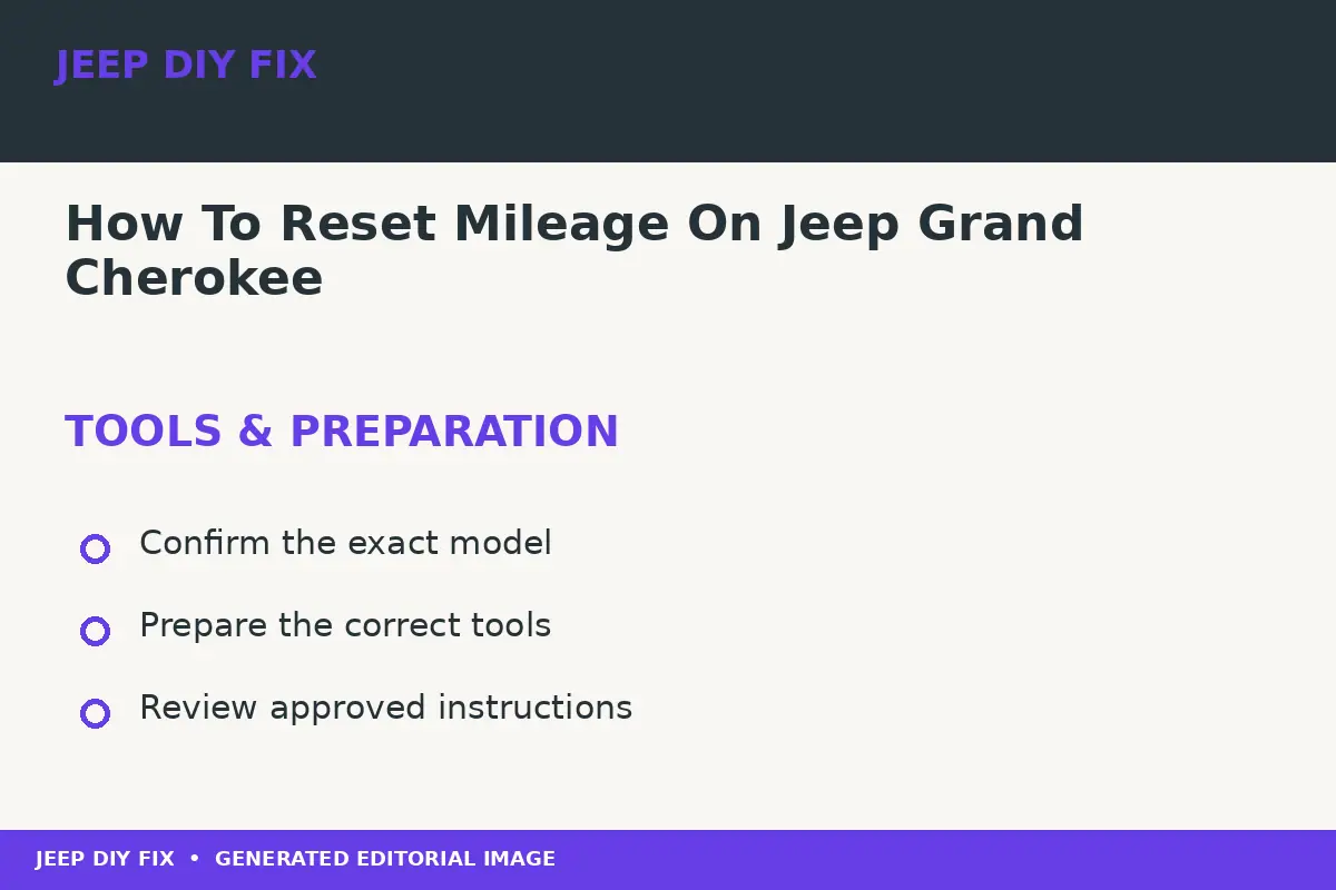 How To Reset Mileage On Jeep Grand Cherokee Preparing tools for How To Reset Mileage On Jeep Grand Cherokee