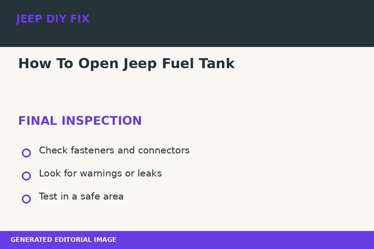 How To Open Jeep Fuel Tank Final inspection after How To Open Jeep Fuel Tank