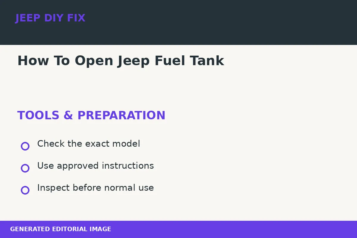 How To Open Jeep Fuel Tank Preparing tools for How To Open Jeep Fuel Tank